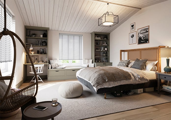 Ecowood Deluxe, Moonstone Grey Fine Grain - Motorised Venetian Blind - Image 6